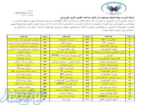 فروش مواد اولیه ارایشی بهداشتی و دارویی 