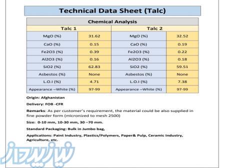 پودر تالک تامین کننده 