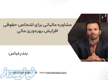 مشاوره مالیاتی برای اشخاص حقوقی ، افزایش بهره‌وری مالی ، بندرعباس 