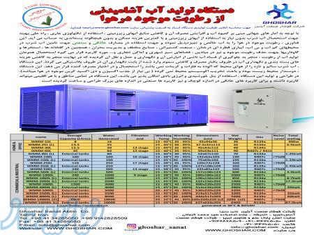 دستگاه تولید آب آشامیدنی از رطوبت موجود در هوا 