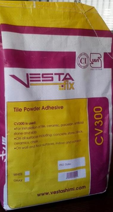 چسب پودری استاندارد مخصوص کاشی و سرامیک با برند vesta fix 